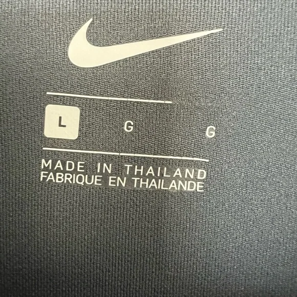 ⭐️ Nike Sweater Men Adult Gray Black Full Zip Sweatshirt Athletic Logo Size L - Picture 3 of 5